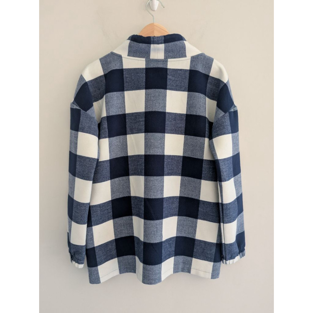 Vineyard Vines Buffalo Check Doubleface Funnel Neck Long Sleeve Pullover Size Sm - Picture 2 of 8